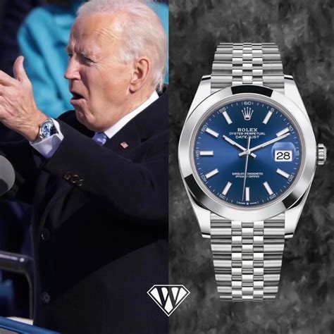 biden inauguration watch rolex|President Joe Biden Wore a Rolex Datejust Watch to His .